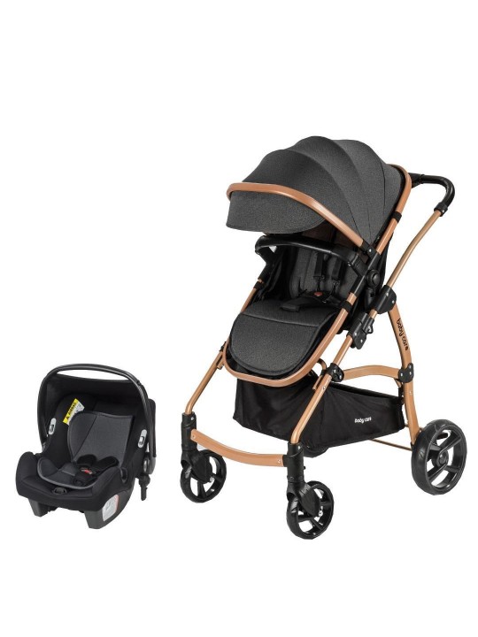 Nurbebe.com.tr | BabyCare | Baby Care BC 310 Safari Travel Sistem Bebek Arabası Gold Siyah