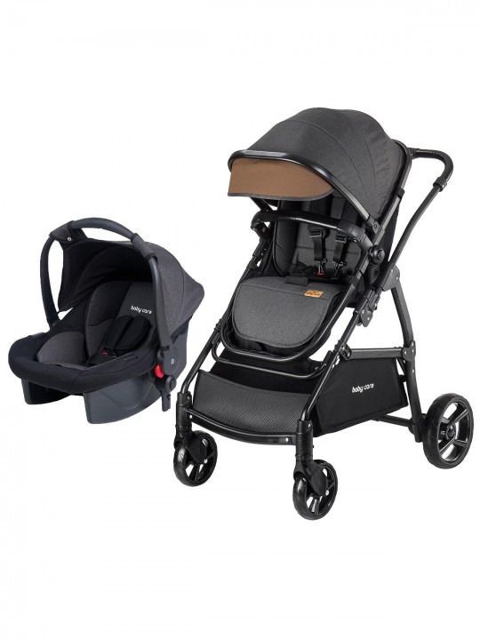 Nurbebe.com.tr | BabyCare | Baby Care BC 310 Safari Travel Sistem Bebek Arabası Siyah