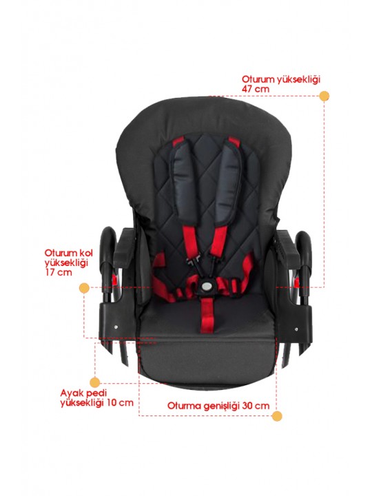 Nurbebe.com.tr | BabyCare | Baby Care Mama Sandalyesi - Bc 515 Multiflex Katlanır Mama Sandalyesi - Siyah